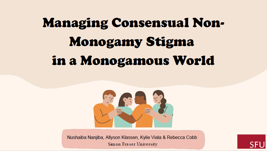 Image of title slide with text and image of four people embracing